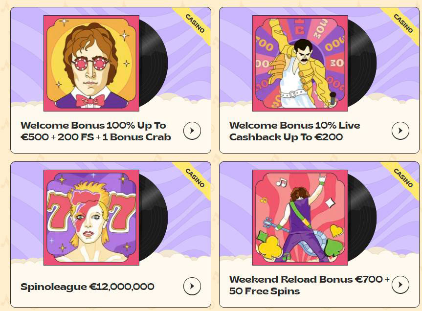bonuses at vinylcasino